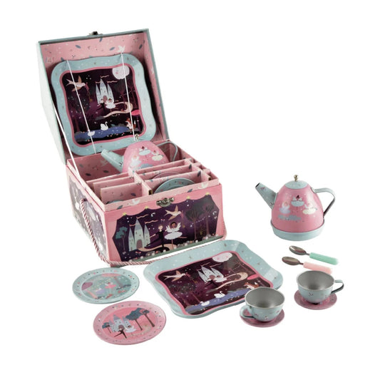'Floss and Rock 10 Piece Musical Tin Tea Set - Enchanted'