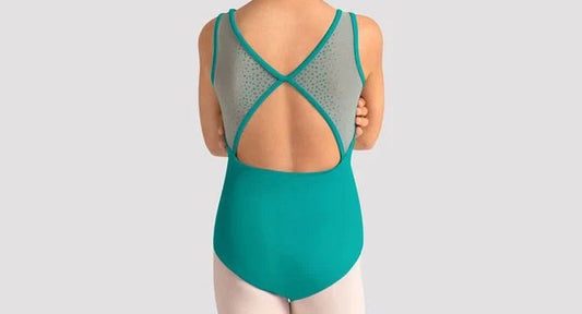 BLOCH 'Girls Mirella Celestia Boat Neck Printed Leotard'