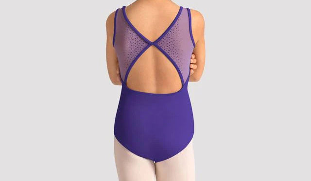 BLOCH 'Girls Mirella Celestia Boat Neck Printed Leotard'