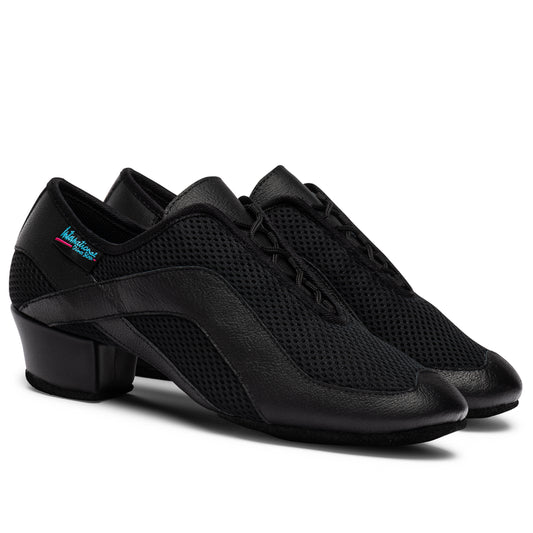 International Dance Shoes 'Fusion SS - Black/Leather Airmesh'