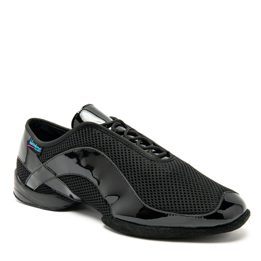 International Dance Shoes 'Tempo - Black Leather/Airmesh'
