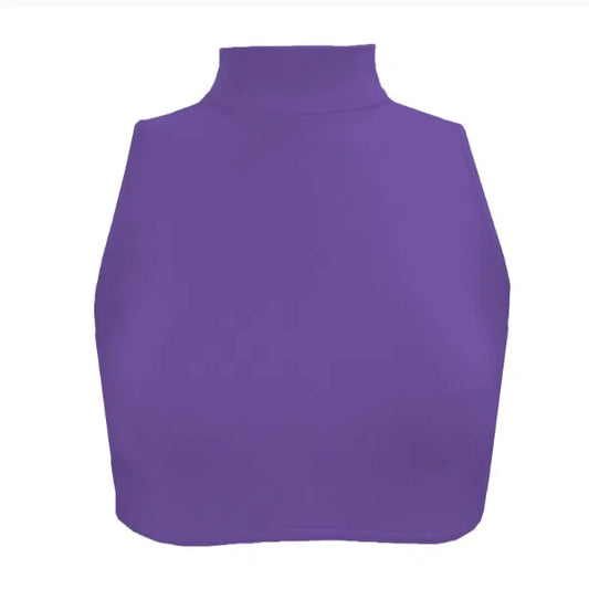 'Polo Neck Crop Top with a Keyhole Back- Nylon Lycra'
