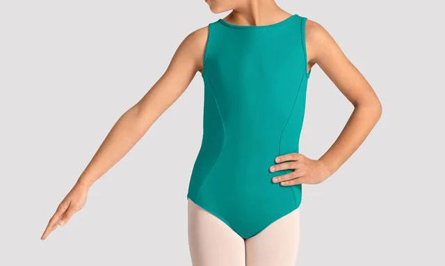 BLOCH 'Girls Mirella Celestia Boat Neck Printed Leotard'