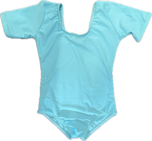 Aqua Short Sleeved Leotard